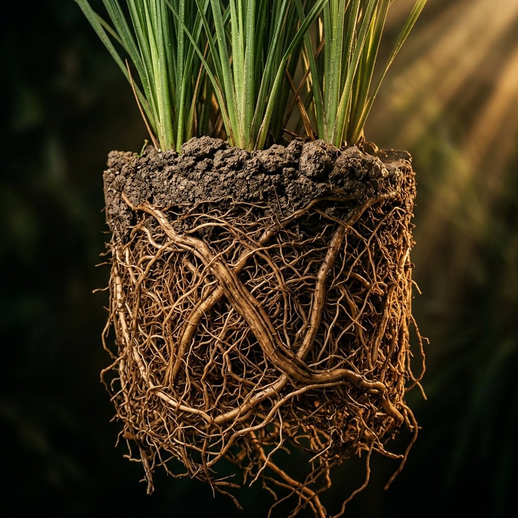 Vetiver grass roots